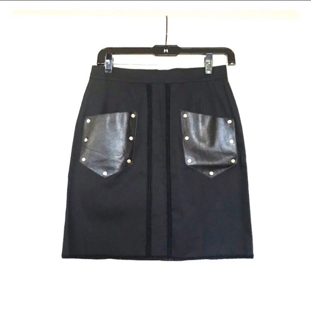 Proenza Schouler calf skin Leather Pocket Skirt‎ Sz 2